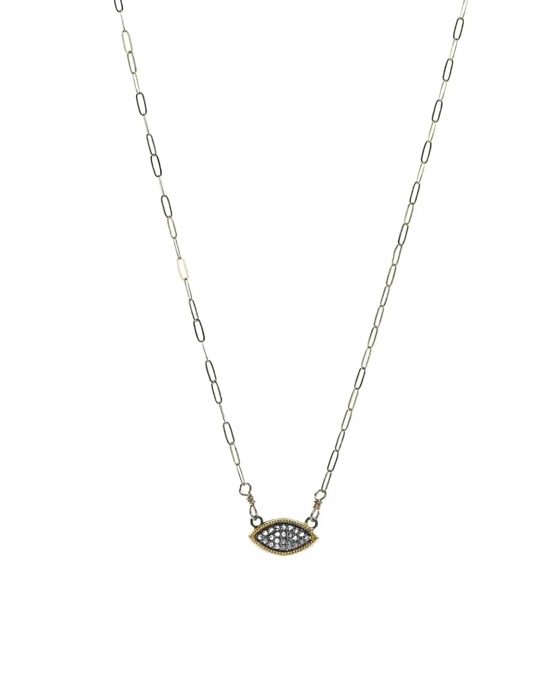 Diamond Pave Eye Necklace