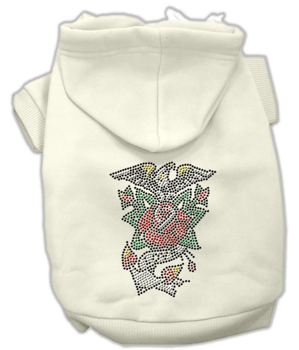 Eagle Rose Nailhead Hoodies Cream S (10)