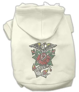 Eagle Rose Nailhead Hoodies Cream S (10)