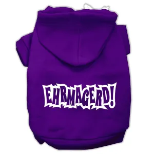 Ehrmagerd Screen Print Pet Hoodies Purple Size Med (12)