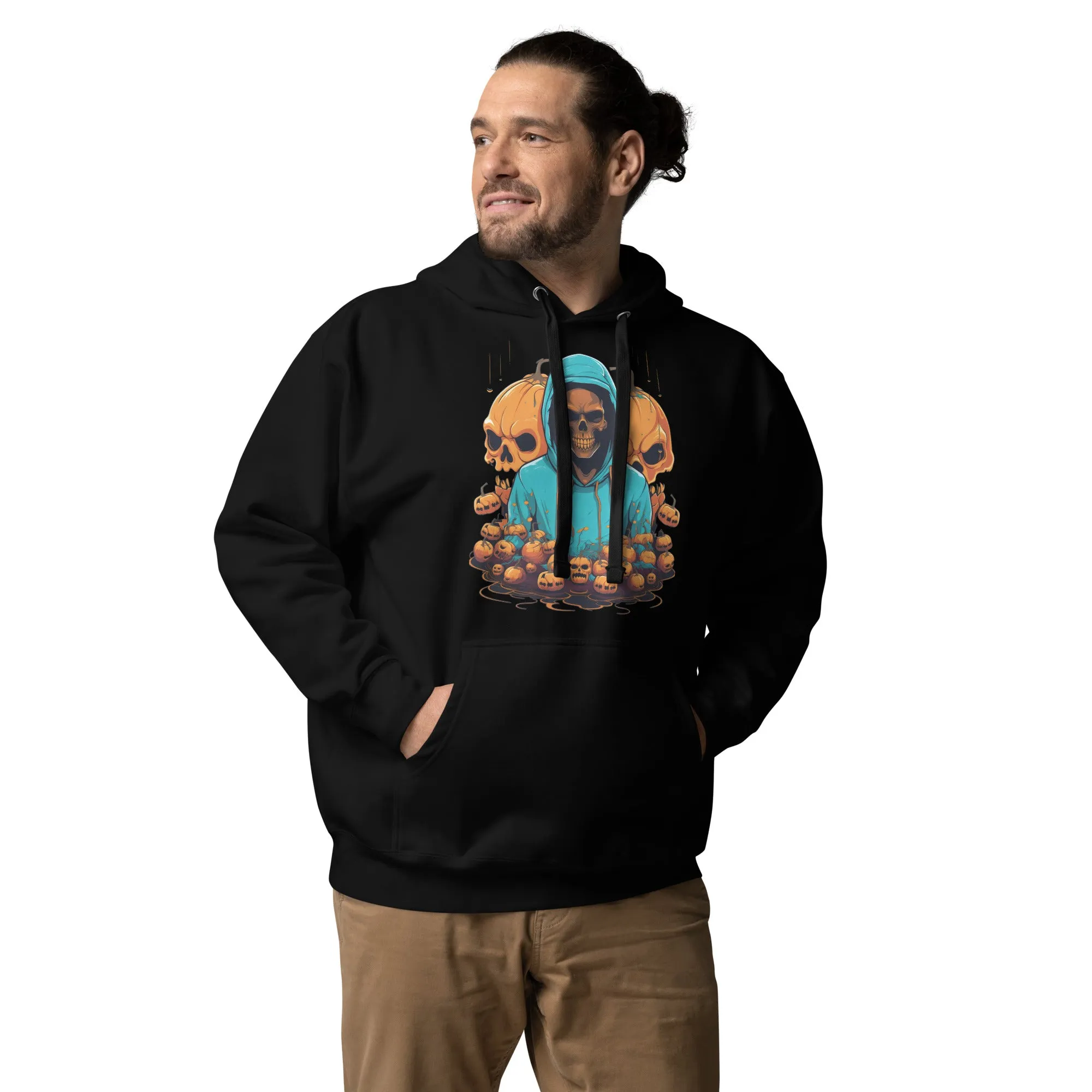 Embrace the Eerie with Halloween Skeleton Man Hoodies 001