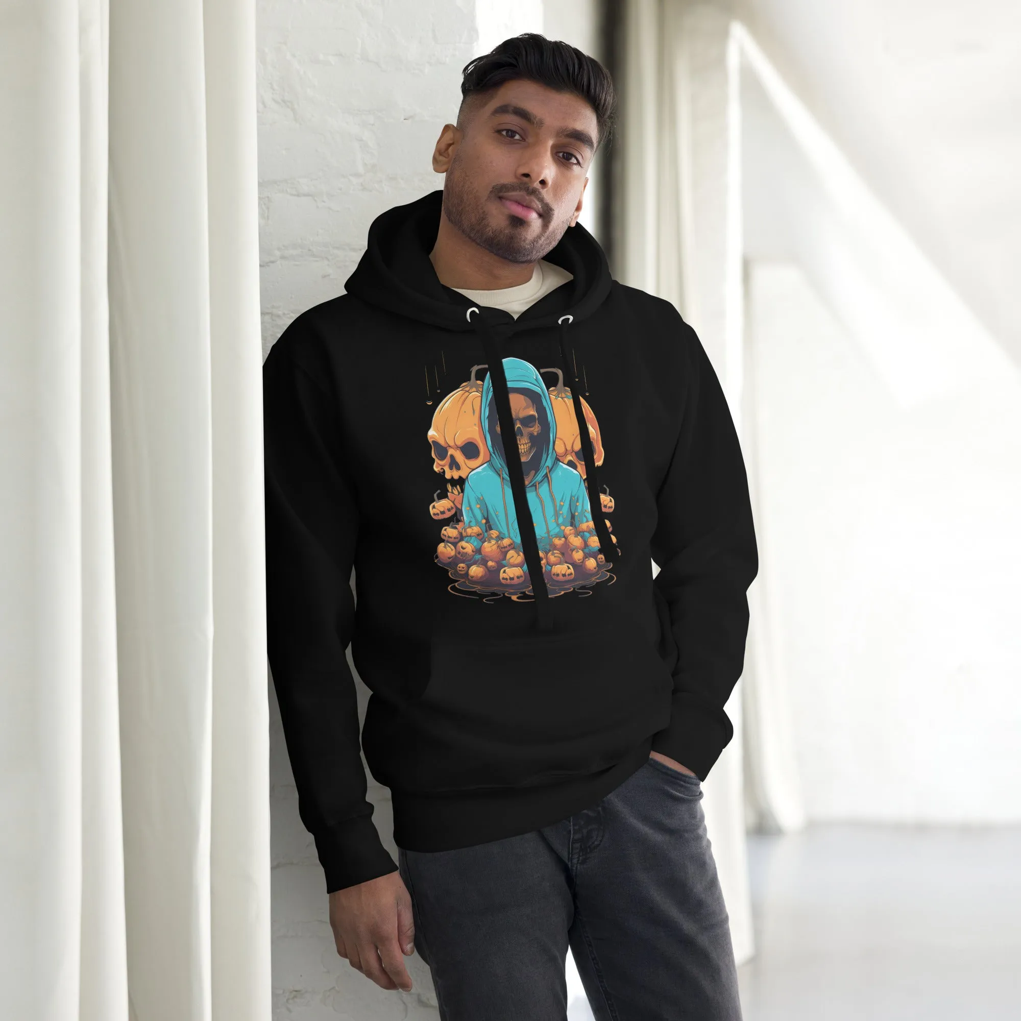 Embrace the Eerie with Halloween Skeleton Man Hoodies 001