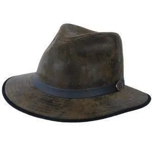 Eureka Mens Stockade Leather Fedora Style Formal Hat