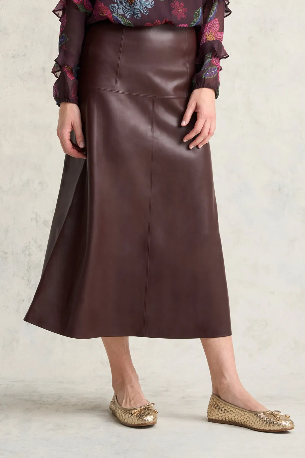 Faux Leather Skirt