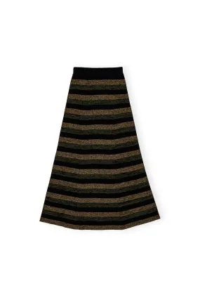 Ganni Mini Ribbed Merino Maxi Skirt