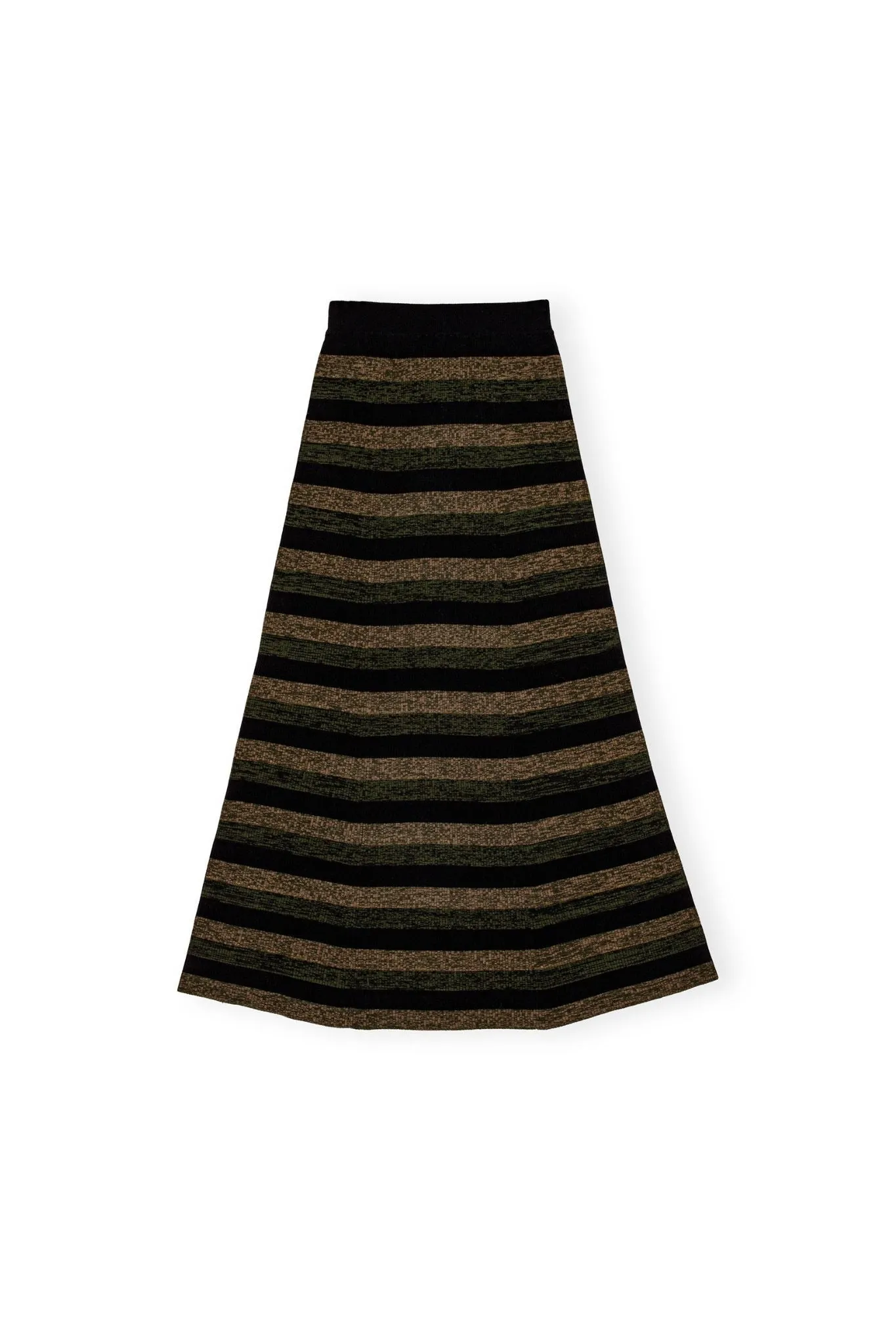 Ganni Mini Ribbed Merino Maxi Skirt