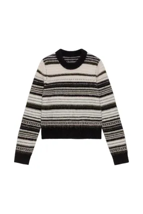 Ganni Soft Wool Stripe O-neck Sweater