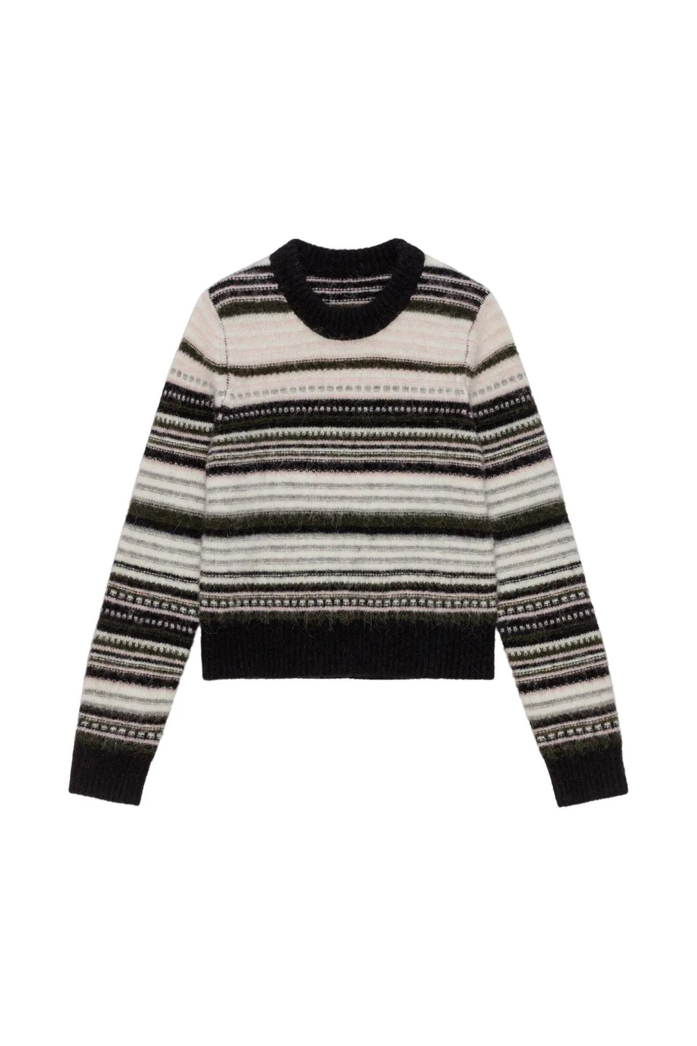 Ganni Soft Wool Stripe O-neck Sweater