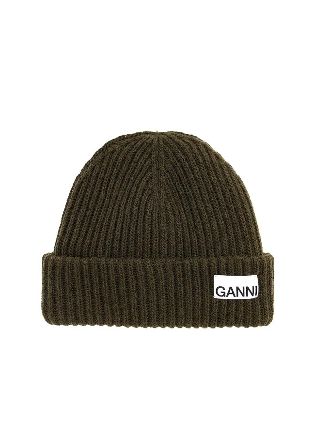 Ganni Structured Rib Beanie A4429