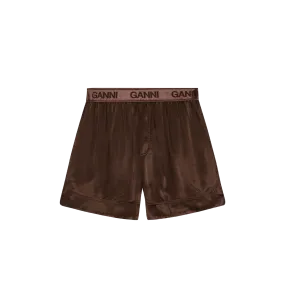 GANNI Washed Satin Shorts