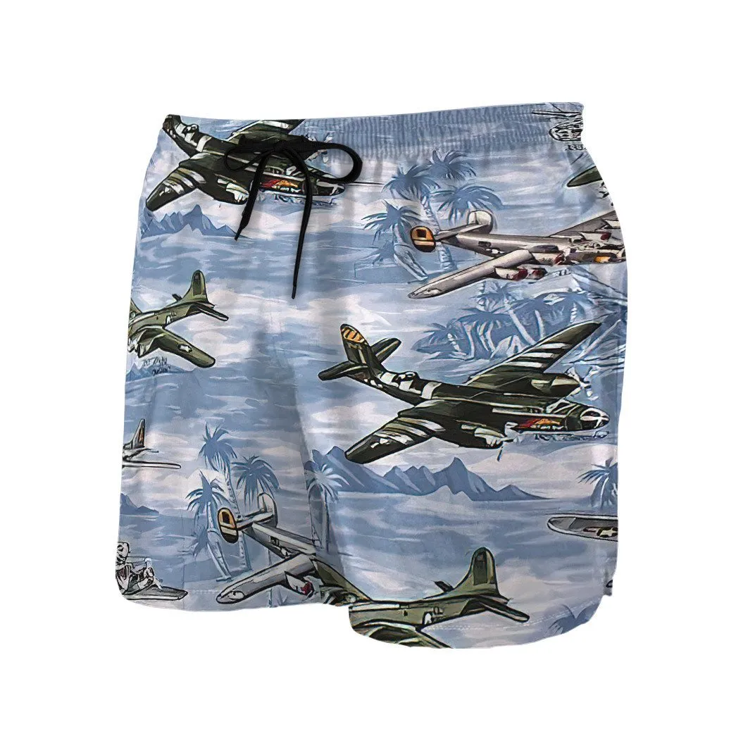 Gearhuman 3D Aircrafts Custom Men Shorts