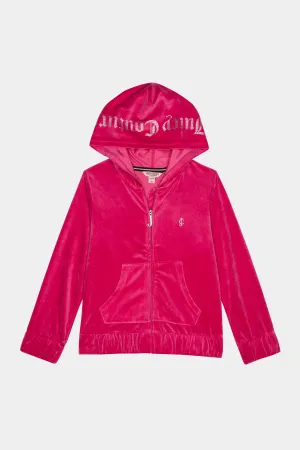 Girls Classic Velour Hoodie