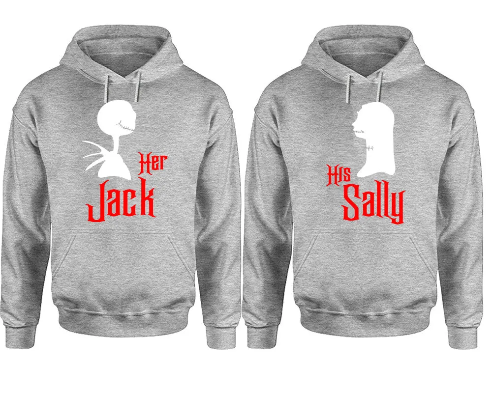 Her Jack and His Sally Couple Matching Pullover Hoodies