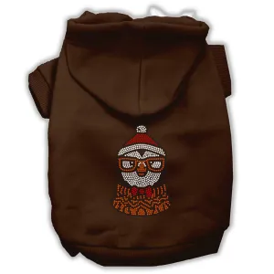 Hipster Penguin Rhinestone Dog Hoodie Brown Xl (16)