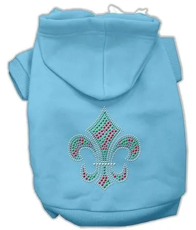 Holiday Fleur de lis Hoodies Baby Blue XXXL(20)