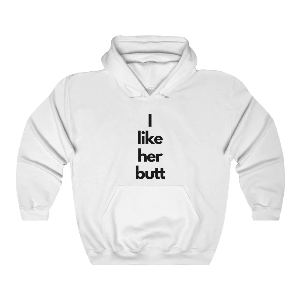 I Like Her Butt / His Beard Couple Hoodies