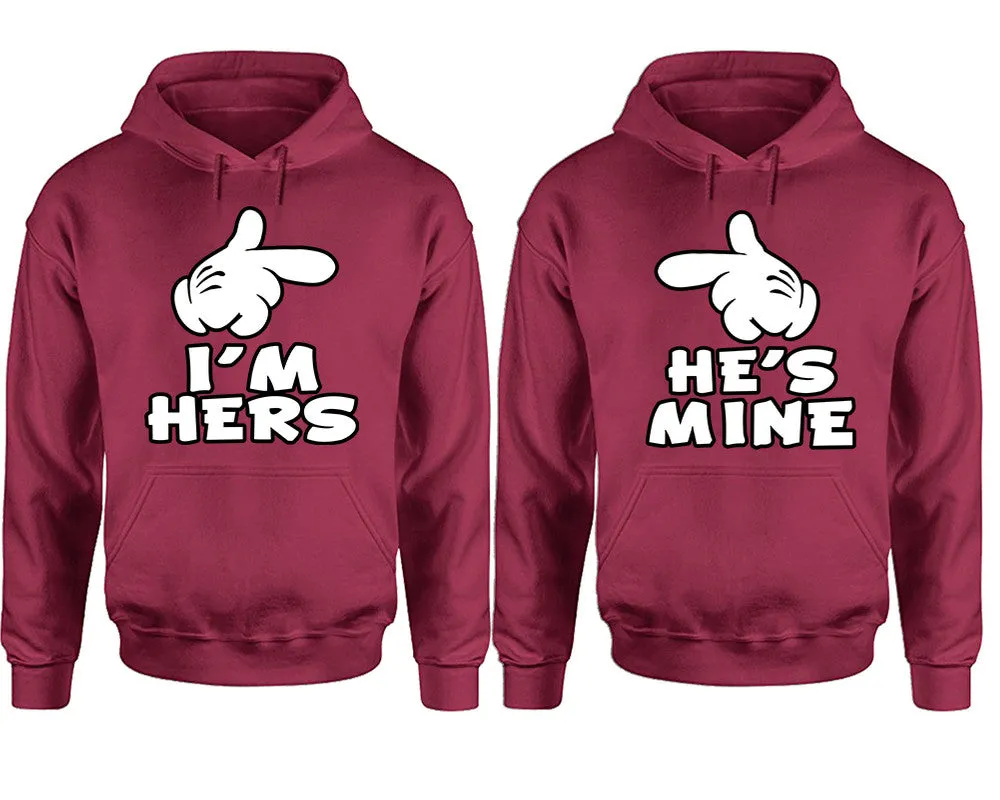 I'm Hers and He's Mine Couple Matching Pullover Hoodies