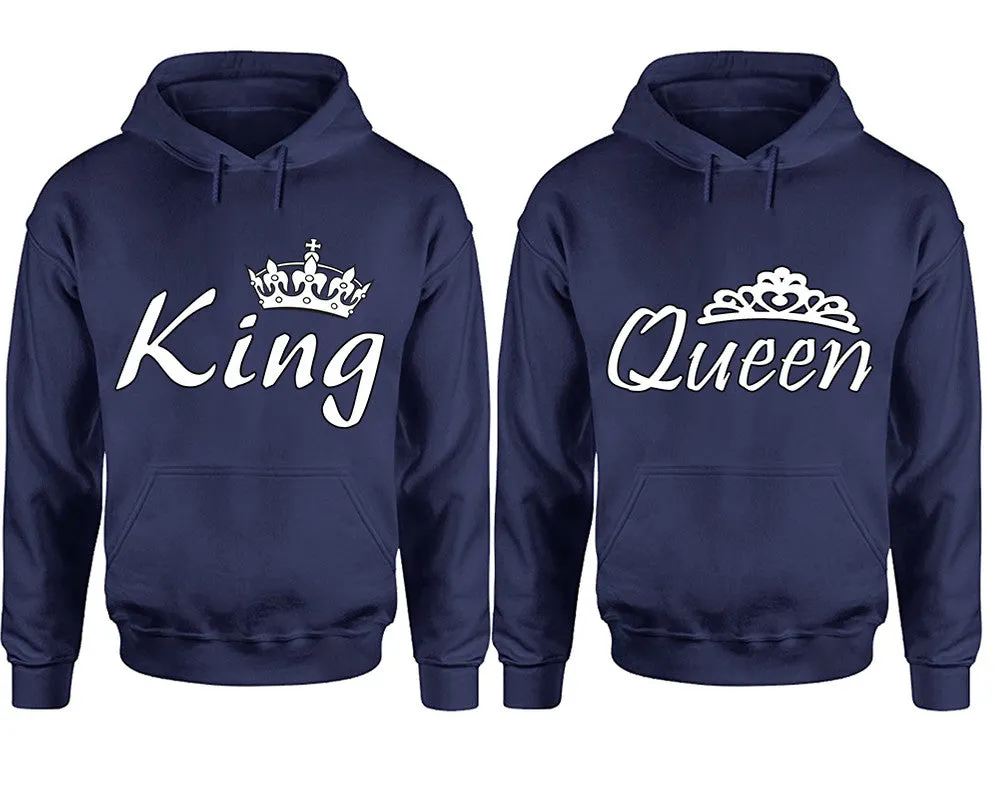 King and Queen Couple Matching Pullover Hoodies