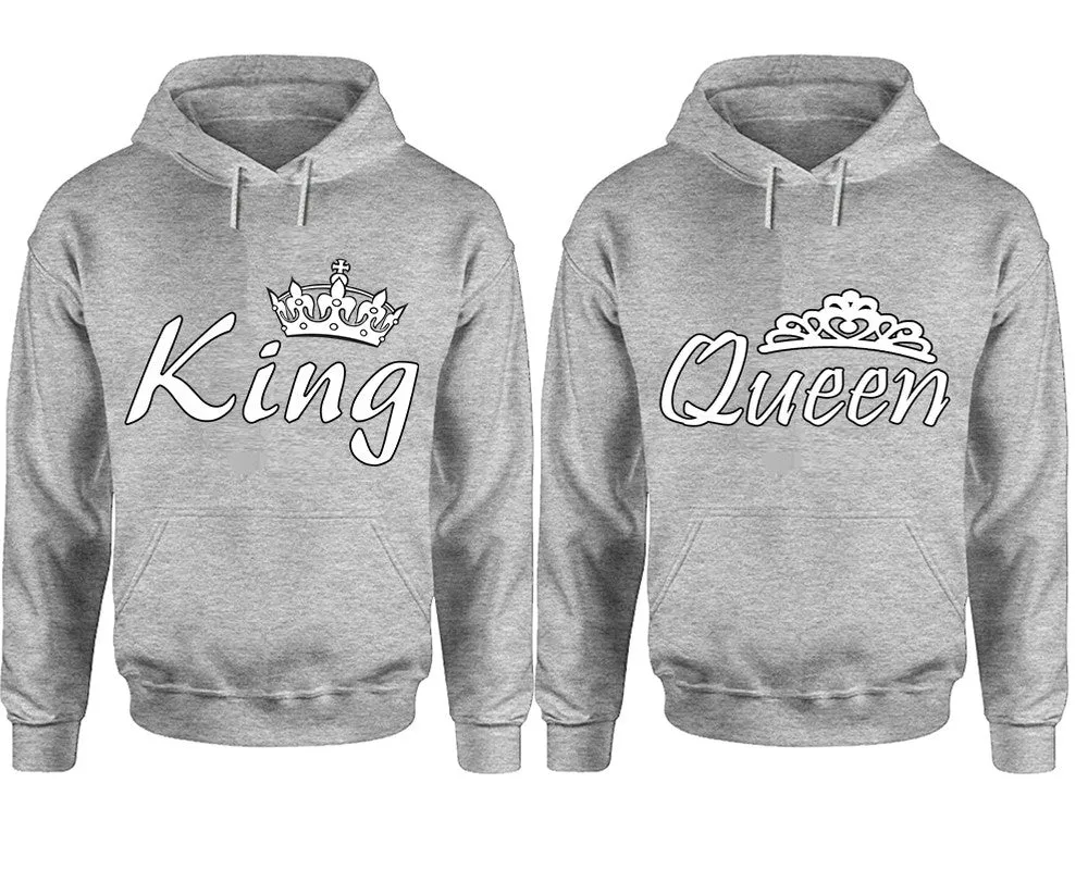 King and Queen Couple Matching Pullover Hoodies