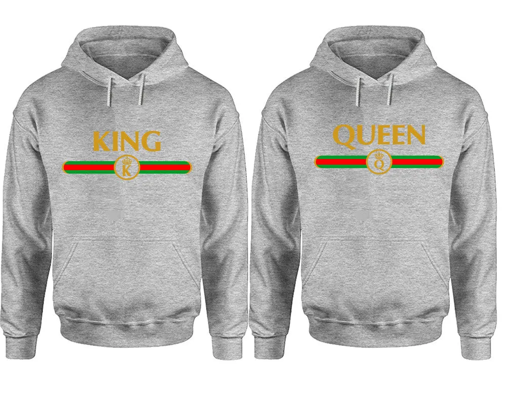 King and Queen Couple Matching Pullover Hoodies