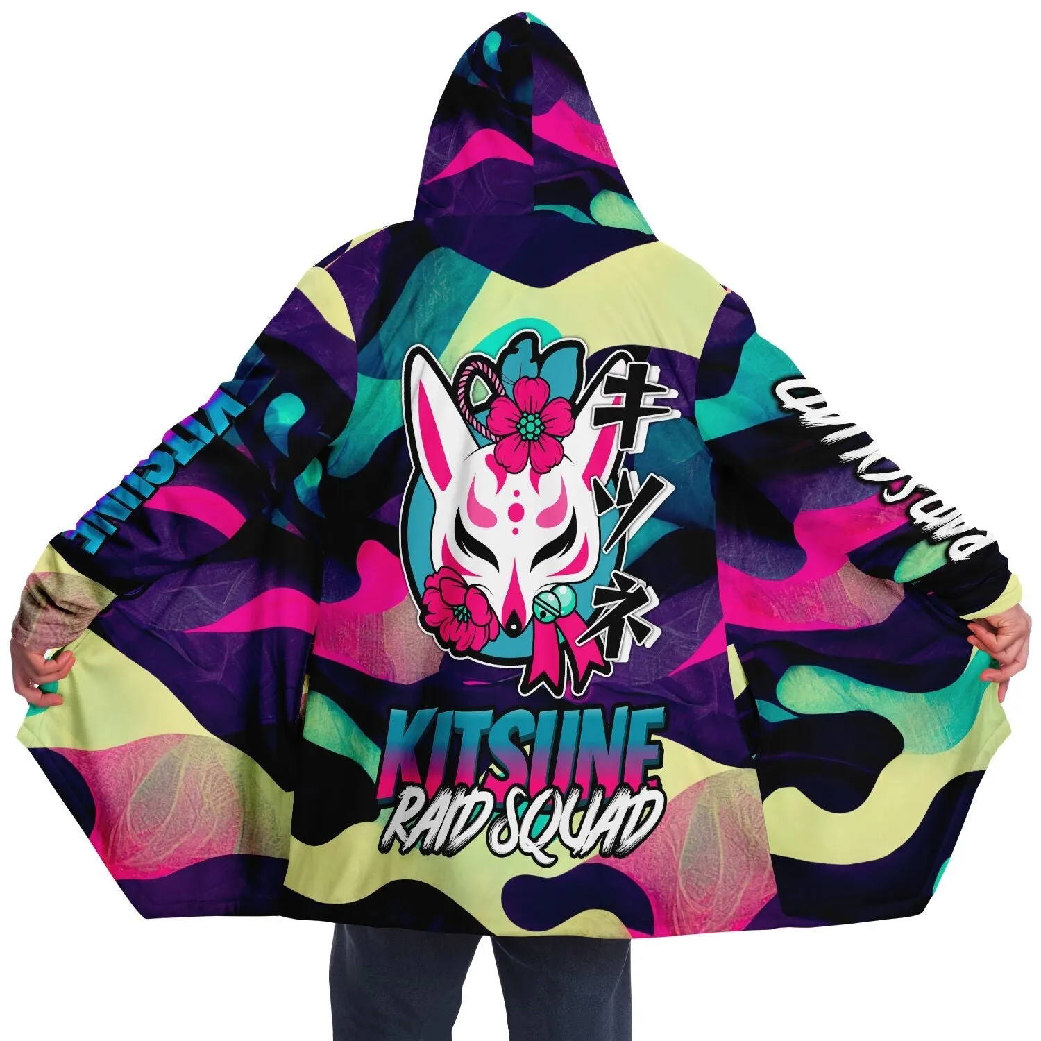 Kitsune Funky Colored Camo Women Cloak