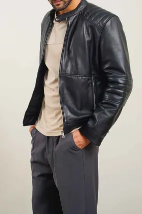 LEATHER BIKER JACKET