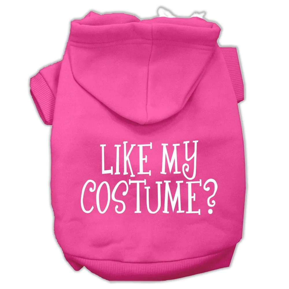 Like my costume? Screen Print Pet Hoodies Bright Pink Size XS (8)