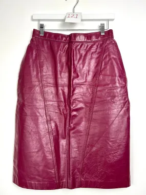 Live: 121 Wine Leather Skirt