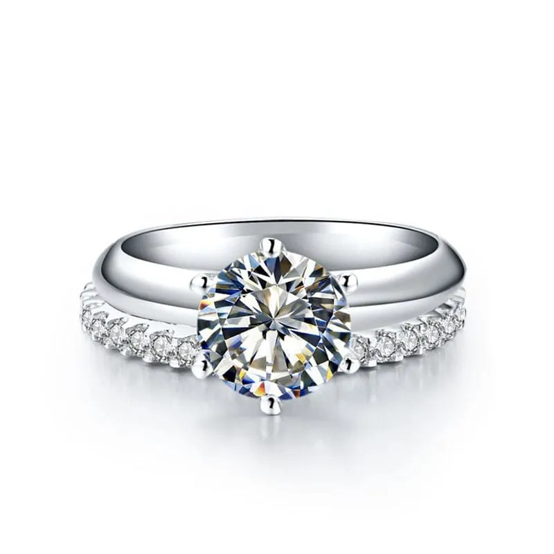 Luxury Diamond Stackable Ring Set - 925 Sterling Silver