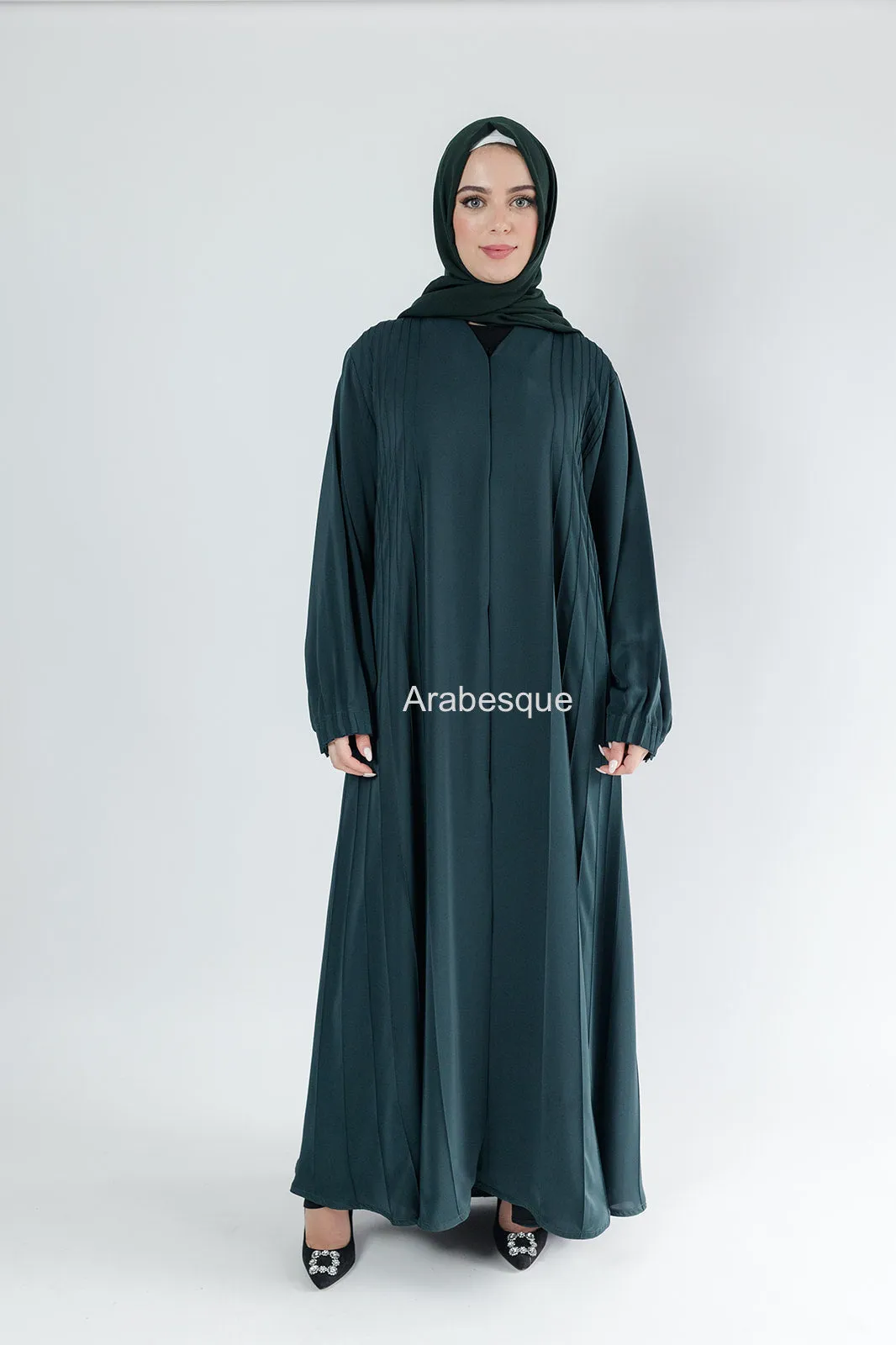 Luxury Striped Open Abaya - 5 Colours