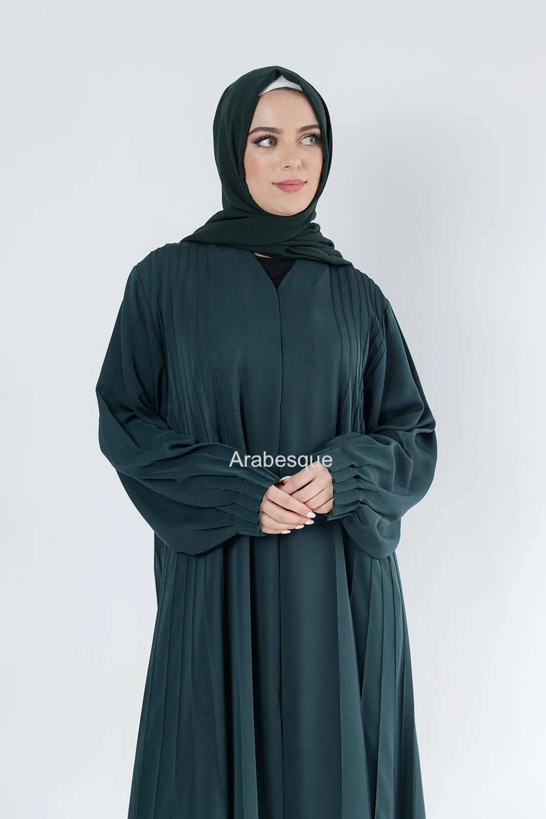 Luxury Striped Open Abaya - 5 Colours