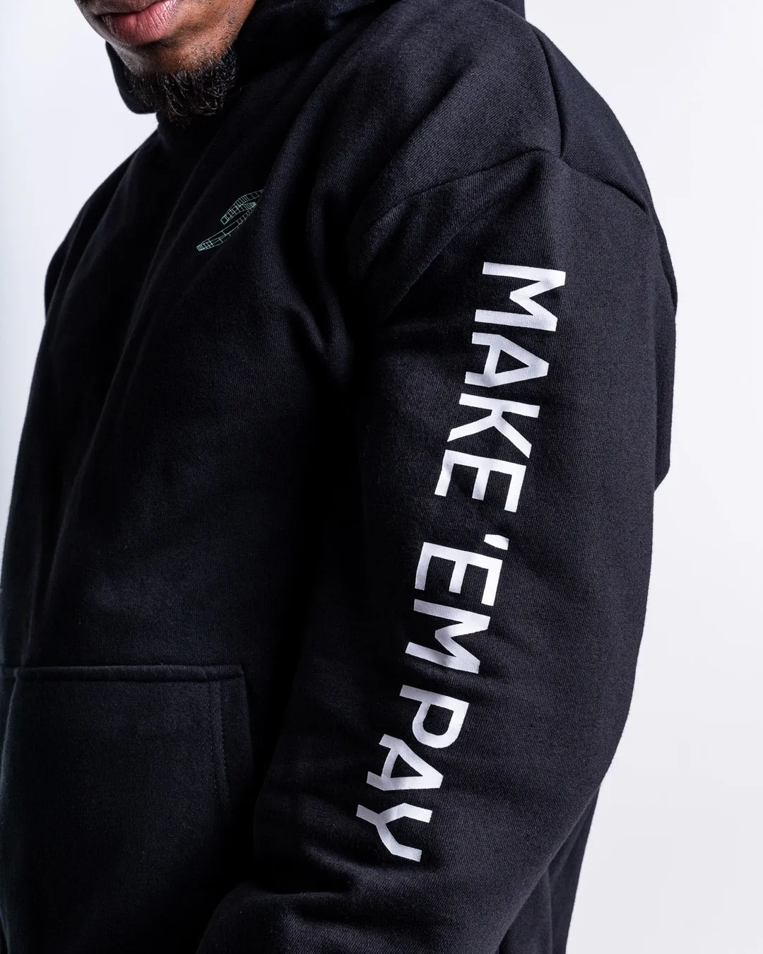 Make 'Em Miss Oversized Hoodie - Black