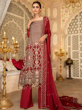 Maryam's Red Luxury Chiffon Suit (PRET Premium Collection)