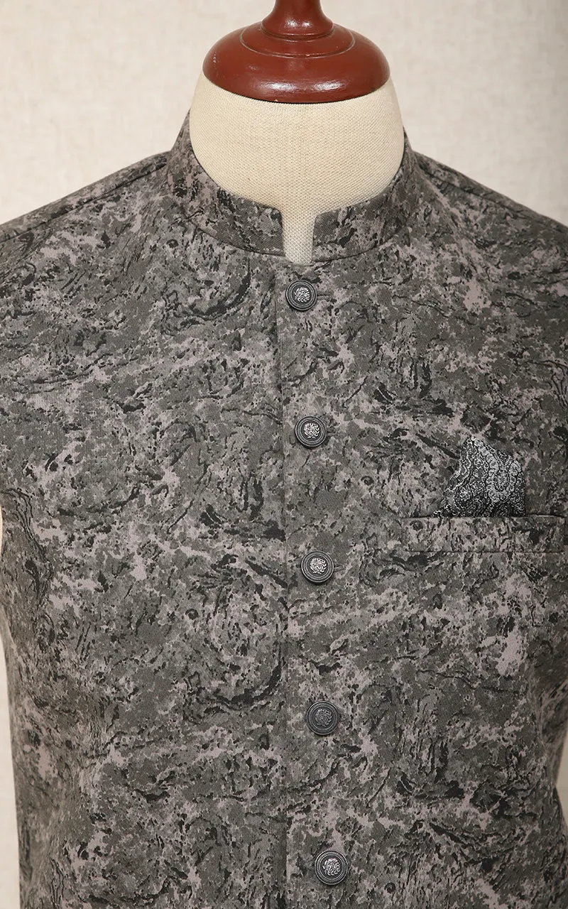 Men Camo Waistcoat Grey