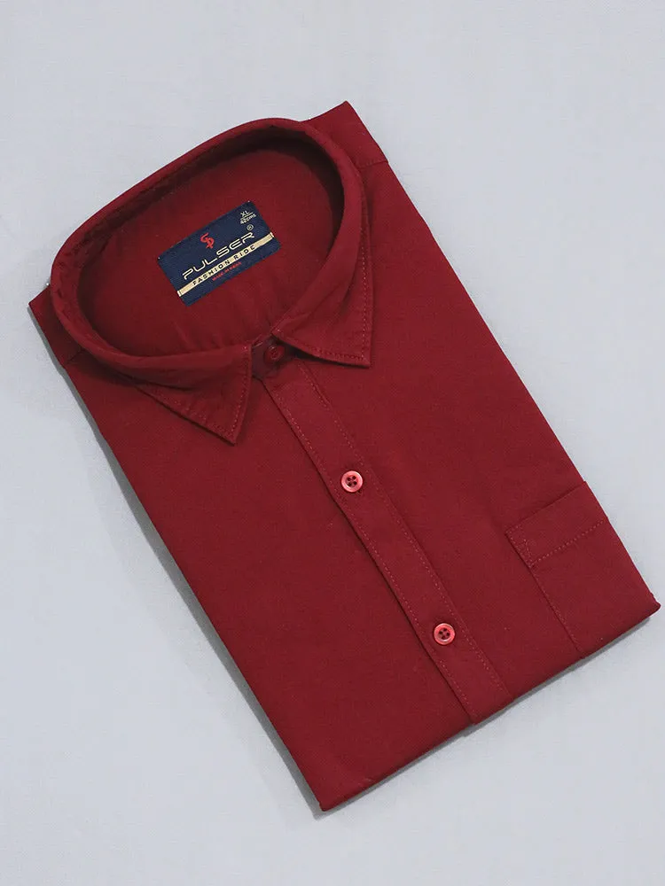 Men Full Sleeve Solid Cotton Formal Shirt