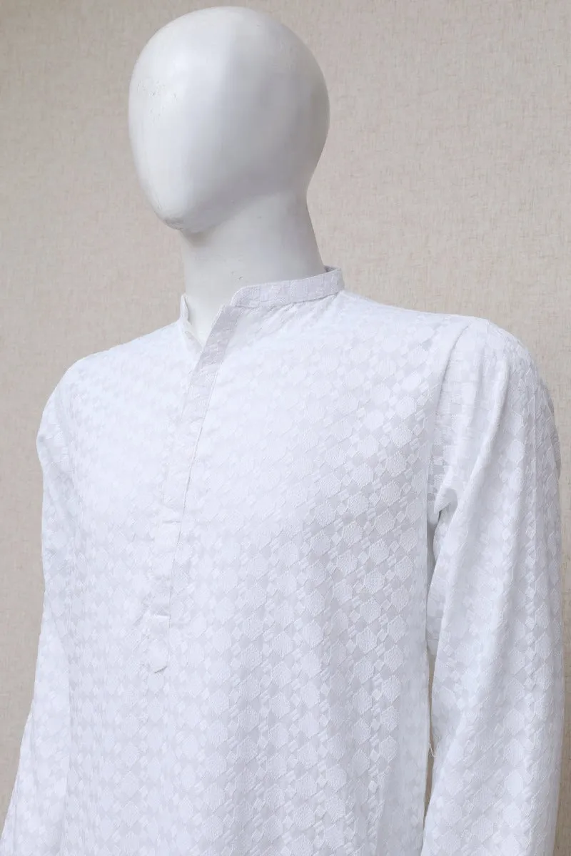 Men Premium Shiffly Kurta White