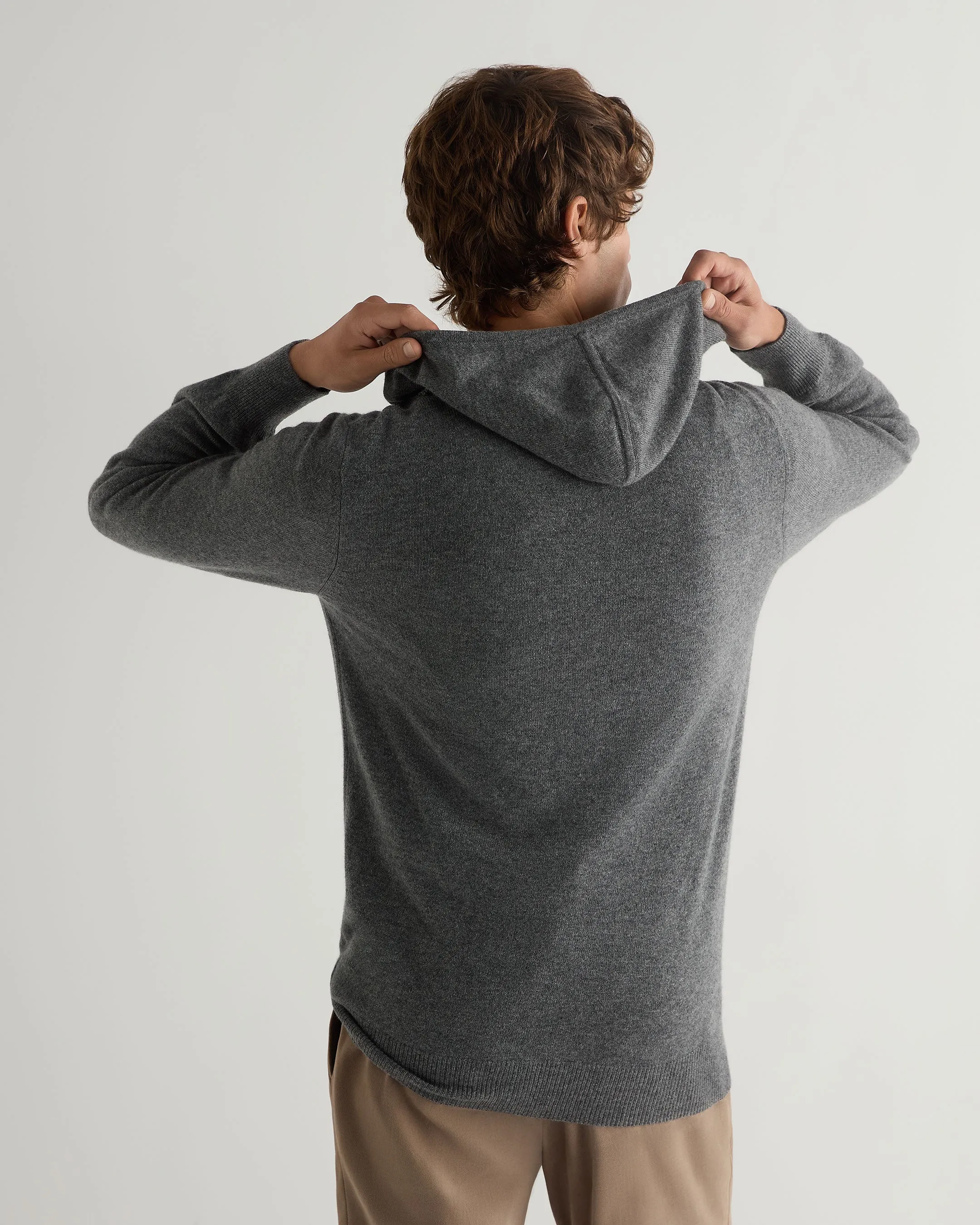 Men's Ladbroke Cashmere Hoodie Elephant Grey