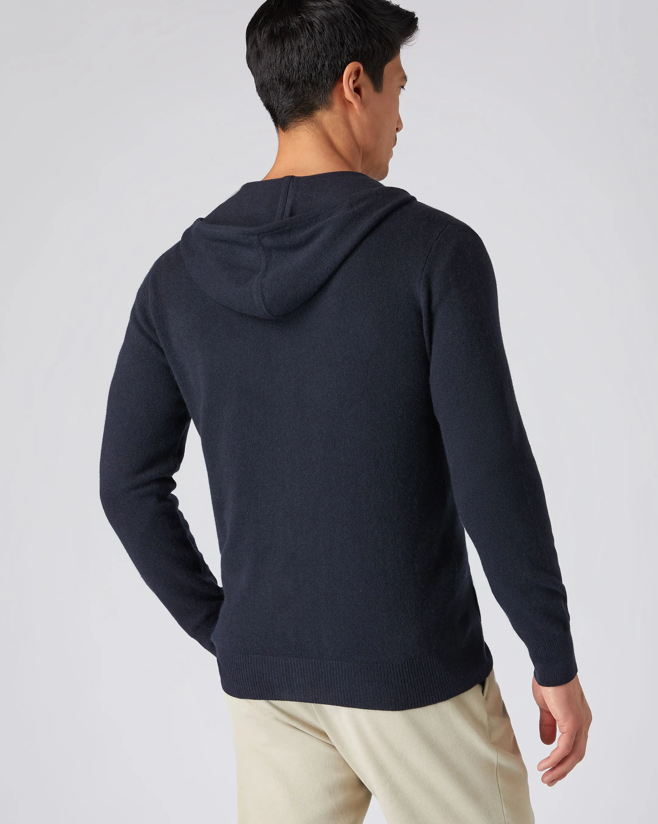 Men's Ladbroke Cashmere Hoodie Navy Blue