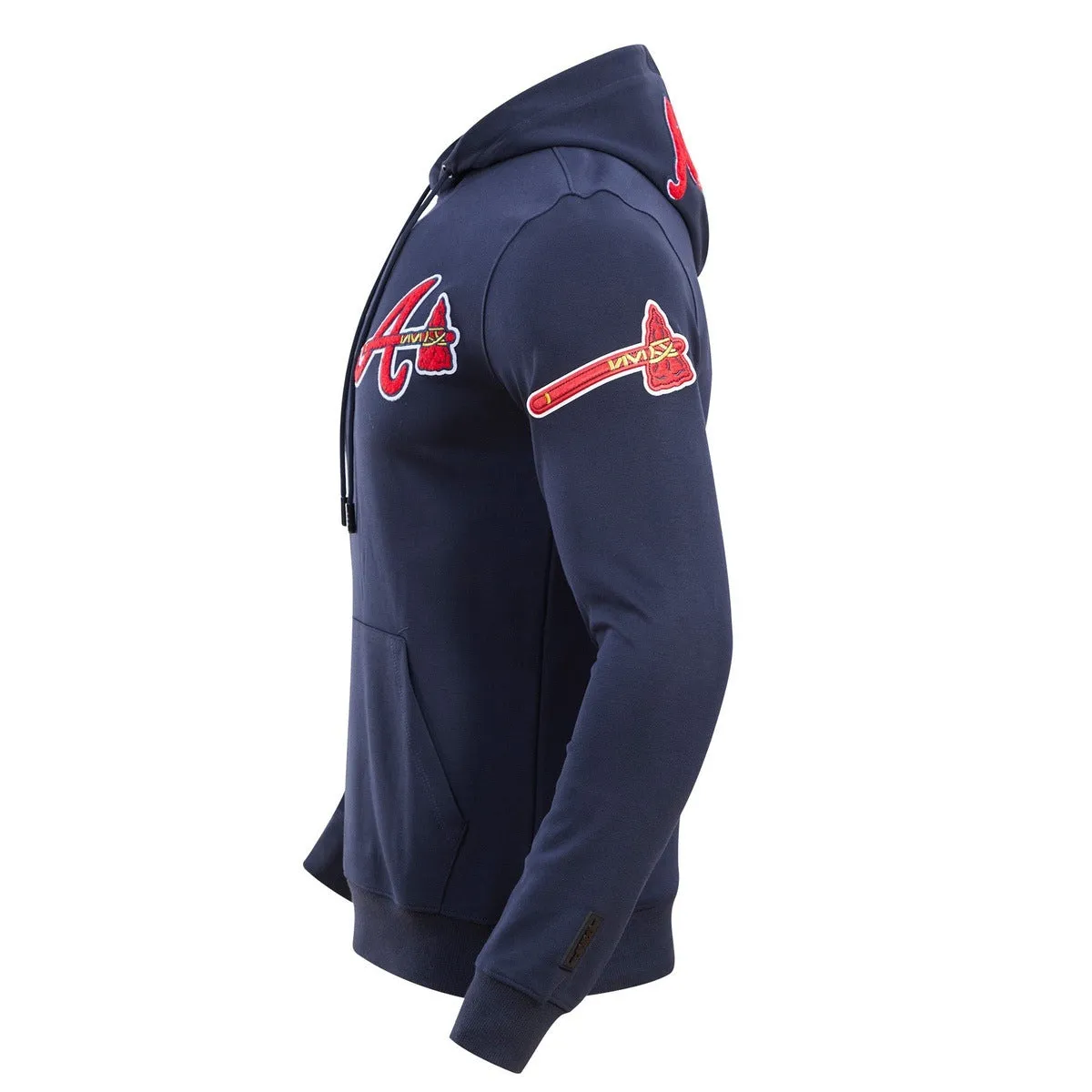 MLB ATLANTA BRAVES CLASSIC CHENILLE MEN'S PO HOODIE (MIDNIGHT NAVY)