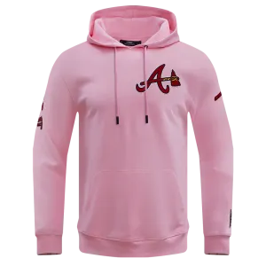 MLB ATLANTA BRAVES CLASSIC CHENILLE MEN'S PO HOODIE (PINK)