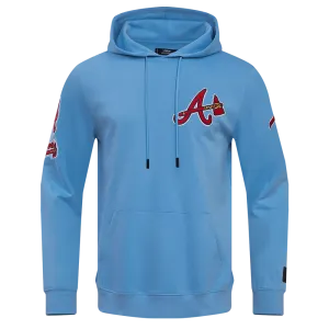 MLB ATLANTA BRAVES CLASSIC CHENILLE MEN'S PO HOODIE (UNIVERSITY BLUE)