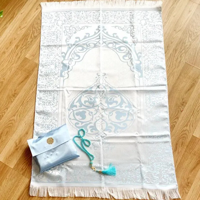 MR048 Luxury Prayer Mat and Tasbeeh Set