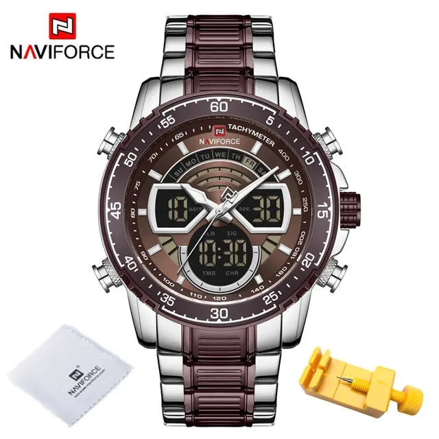 NAVIFORCE Dual Display Waterproof Luxury Men's Watch