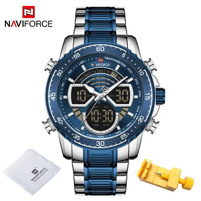 NAVIFORCE Dual Display Waterproof Luxury Men's Watch