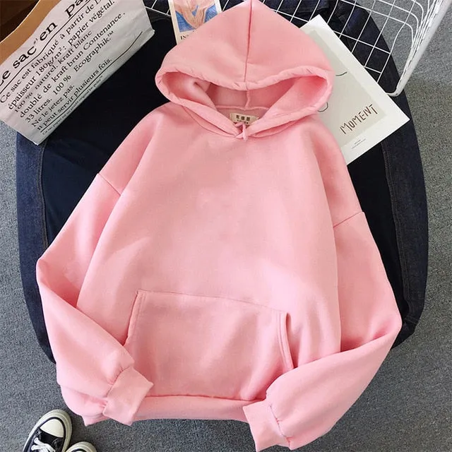 oversized Sweatshirts Women Pink Women's Gown With A Hood Hoodies Ladies Long Sleeve Casual Hooded Pullover Clothes Sweatshirt