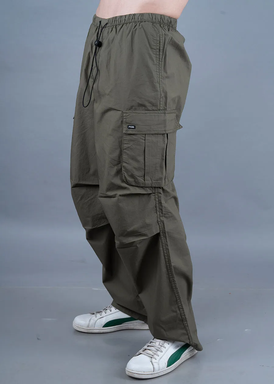 Parachute Pants For Men - Olive Green