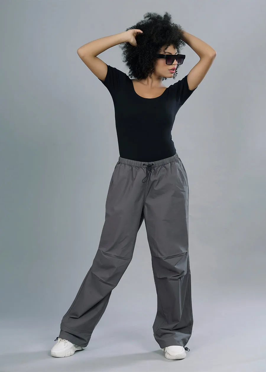 Parachute Pants For Women - Grey