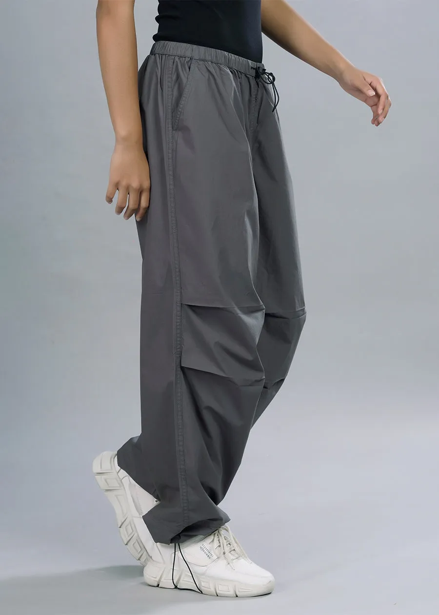 Parachute Pants For Women - Grey