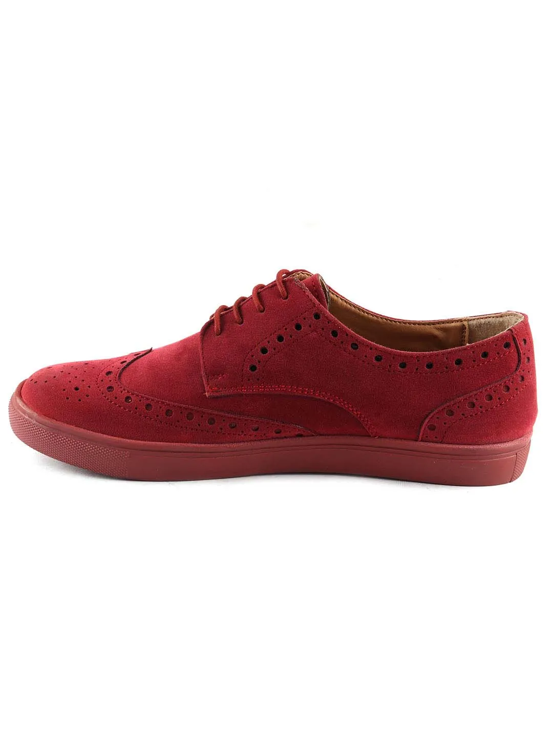 Red Casual Lace-ups