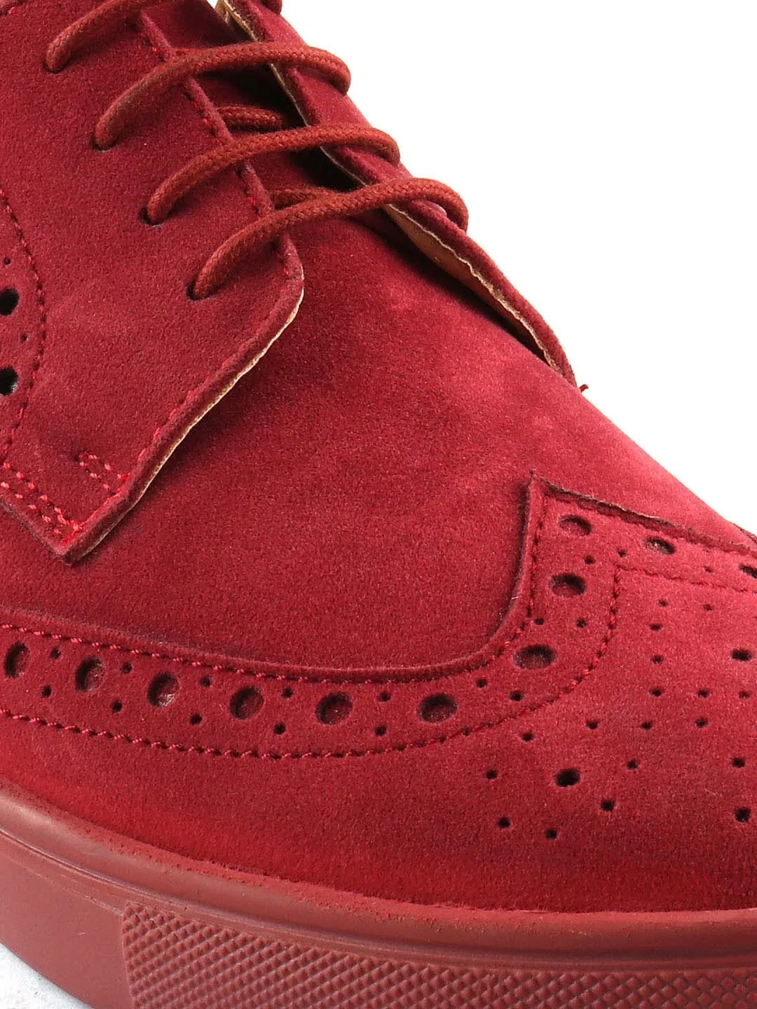 Red Casual Lace-ups